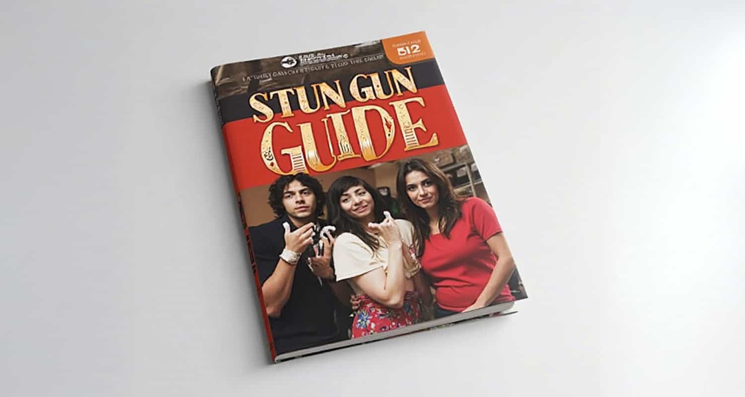 Stun Gun Guide book cover featuring three people on a red and black background.